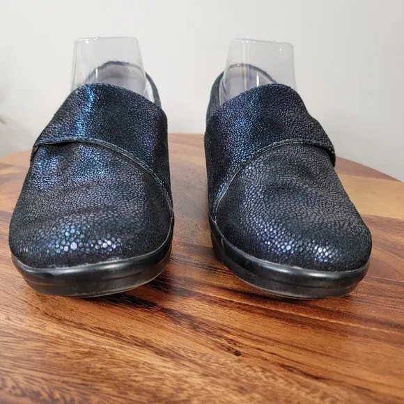 Alegria Lauryn Professional Loafers Blue Sparkle Size 39