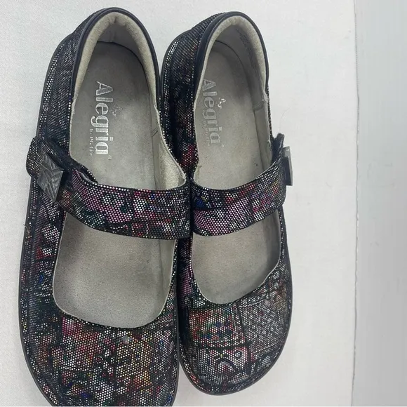 Alegria Women’s Multicolored Slip On Casual Mary Janes Flats Size 39