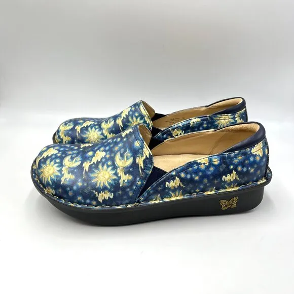 Alegria Womens Size 42 EU 11.5 - 12 US Celestial Blue Sun Moon Comfort Shoes