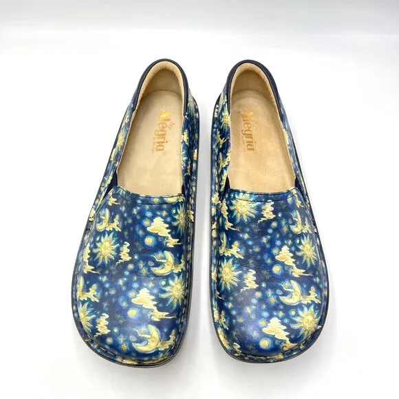 Alegria Womens Size 42 EU 11.5 - 12 US Celestial Blue Sun Moon Comfort Shoes