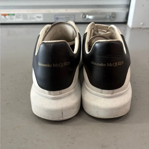 Alexander McQueen White and Black Minimalist Sneakers