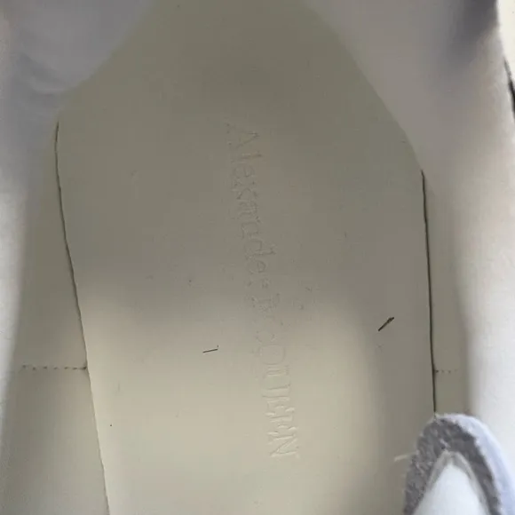 Alexander McQueen White and Black Oversized Sole Sneakers