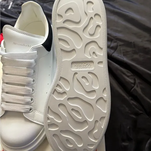 Alexander McQueen White and Black Oversized Sole Sneakers