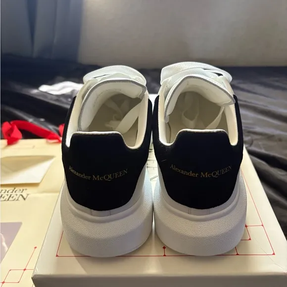 Alexander McQueen White and Black Oversized Sole Sneakers