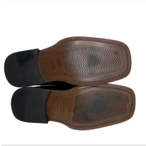 Alfani Fortune Men's Black Leather Slip On Bicycle Toe Loafers Size US 9 M