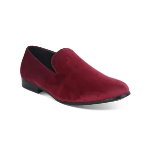 ALFANI Mens Burgundy Padded Zion Round Toe Slip On Loafers Shoes 7 M
