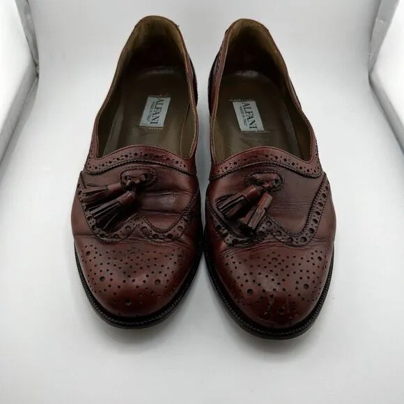 Alfani Mens‎ Dress Shoes Loafers All Leather Size 8M Made In Italy