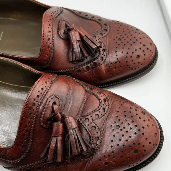Alfani Mens‎ Dress Shoes Loafers All Leather Size 8M Made In Italy