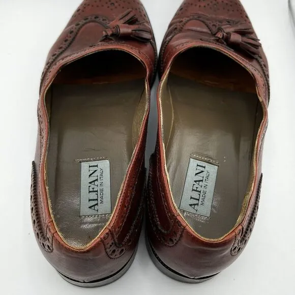 Alfani Mens‎ Dress Shoes Loafers All Leather Size 8M Made In Italy