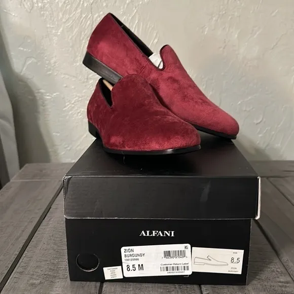 Alfani Men's Zion Smoking Slipper Loafers burgundy different sizes available