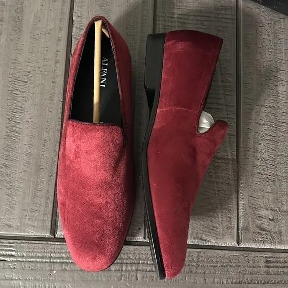 Alfani Men's Zion Smoking Slipper Loafers burgundy different sizes available