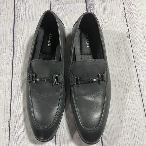 Alfani Men's Chandler Moc-Toe Loafers Grey Leather