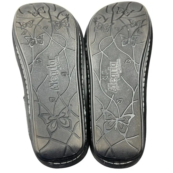 Algeria by PG Lite Sandals Adjustable Ankle Strap Embossed Leather Sz 37 VIK-152