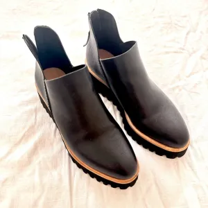 All Black Leather Boots NWOT
