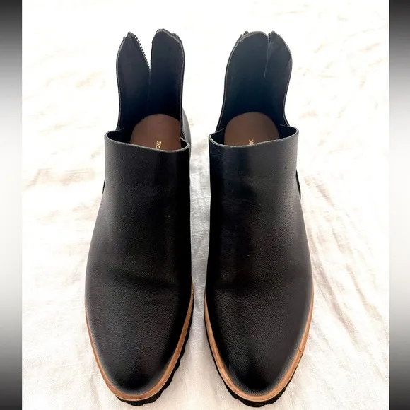 All Black Leather Boots NWOT