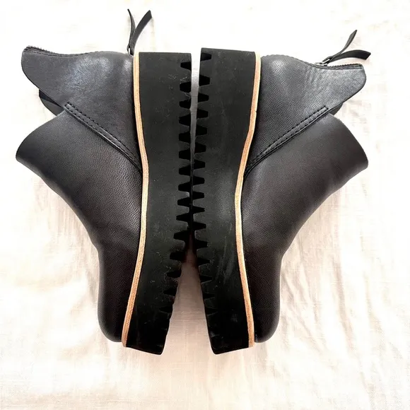 All Black Leather Boots NWOT