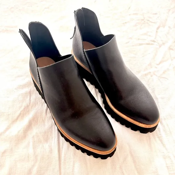All Black Leather Boots NWOT