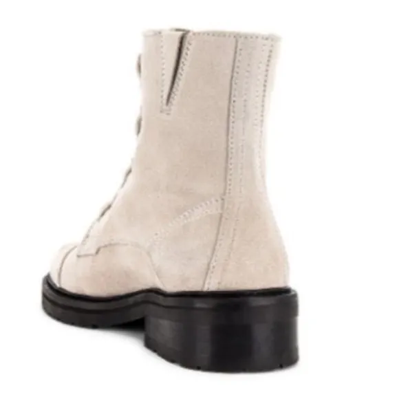 All Saints Ariel Combat  Boots Suede Lug Sole Grunge Biker Boots Size 9