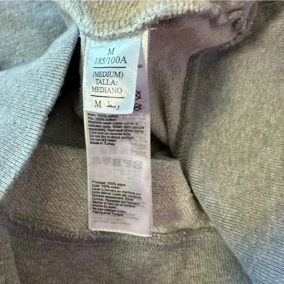All Saints Bella Asymmetric Cowl Zip Sweatshirt gray medium oversized trendy