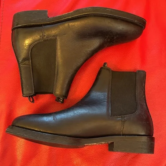 ALL SAINTS Leather Pull On Boots Black