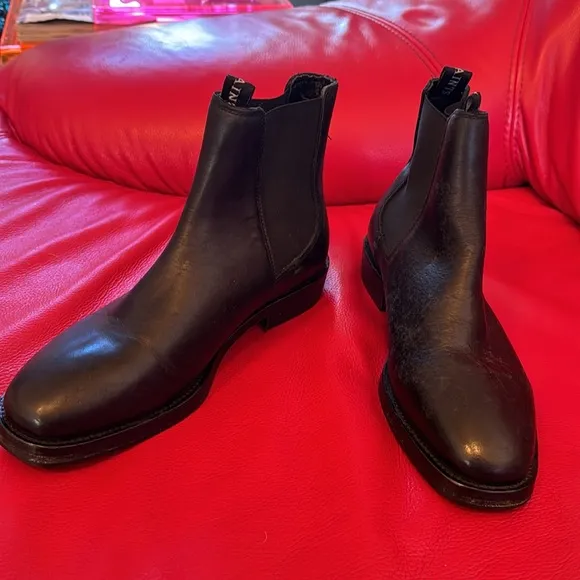 ALL SAINTS Leather Pull On Boots Black