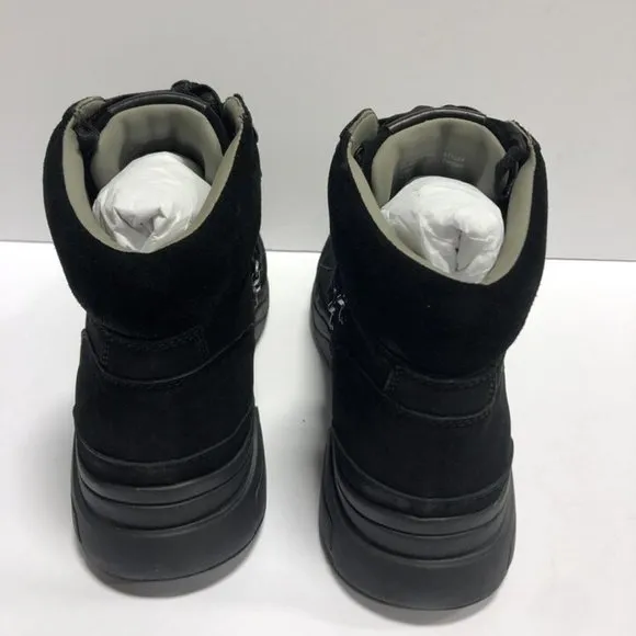 All Saints Men’s Brant Black Leather Ankle Boots Size 10 M