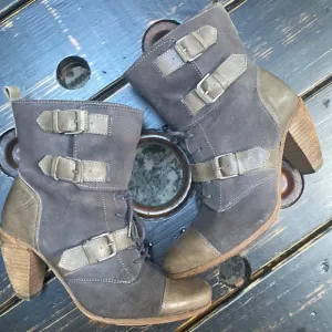 All Saints Nubuck &amp; Leather Ankle Boots