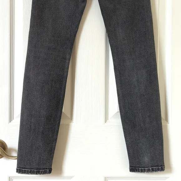 All Saints Nyla Classic High Waisted Ankle Cropped Skinny Jeans Faded Black 26