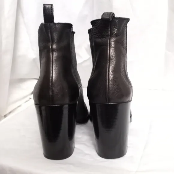 ALL SAINTS Oiled Suede Block Heeled Chelsea Boots