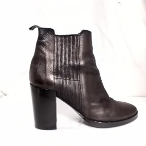 ALL SAINTS Oiled Suede Block Heeled Chelsea Boots