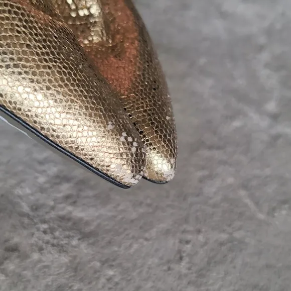 All Saints Orlana Shimmer Leather Boots Metallic Gold Slouch