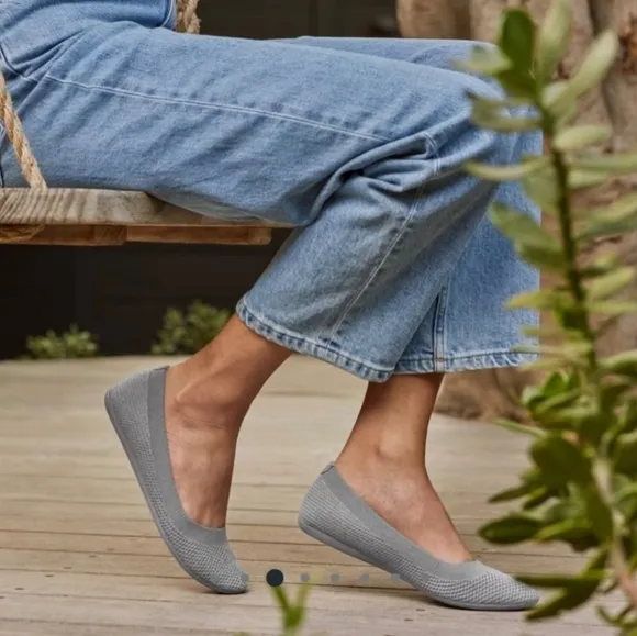 Allbirds &quot;Tree Breezers&quot; Mist Dark Gray Ballet Flats Slip-on Shoes, Women's 7.5