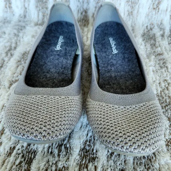 Allbirds &quot;Tree Breezers&quot; Mist Dark Gray Ballet Flats Slip-on Shoes, Women's 7.5