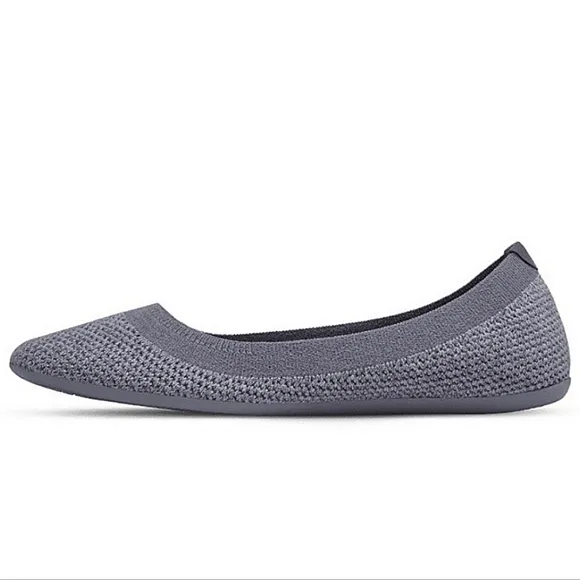 Allbirds &quot;Tree Breezers&quot; Mist Dark Gray Ballet Flats Slip-on Shoes, Women's 7.5