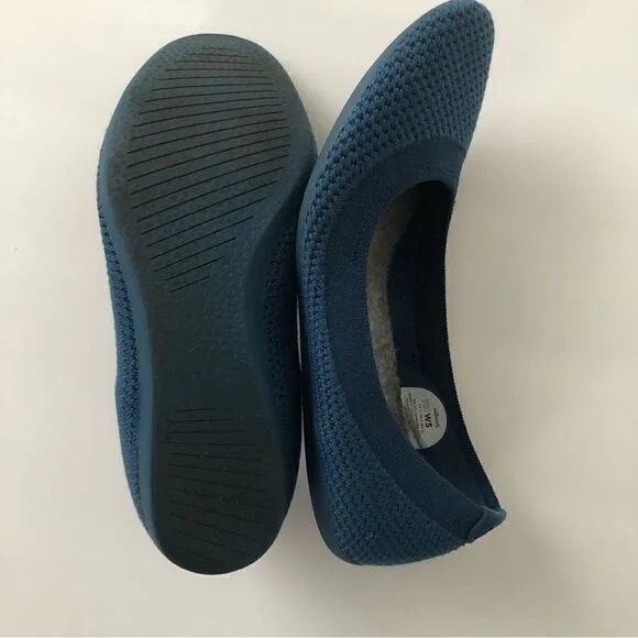 Allbirds blue Tree Breezers in woman’s size 5 slip on flexible flats wool