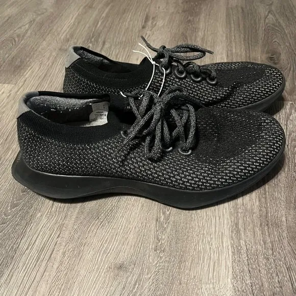 Allbirds Men's Tree Dasher Natural Black Natural Black Sole Size 12 Sneakers