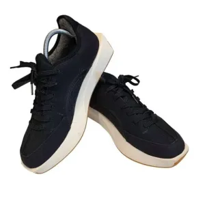 Allbirds Risers Black Blizzard Sole Organic Cotton Canvas Comfort Sneakers | 10