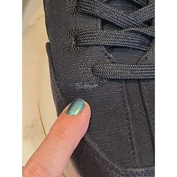 Allbirds Risers Black Blizzard Sole Organic Cotton Canvas Comfort Sneakers | 10