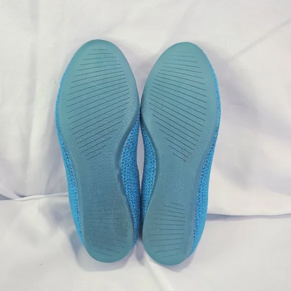 Allbirds Tree Breezer Ballet Flats Teal Blue Breathable Comfort Womens Size 6.5