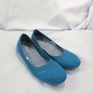 Allbirds Tree Breezer Ballet Flats Teal Blue Breathable Comfort Womens Size 6.5