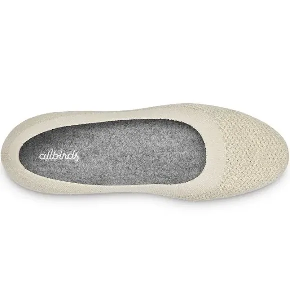 Allbirds Tree Breezer Flats Cream Hush Beige White Mesh Slip On Shoes Casual 9.5