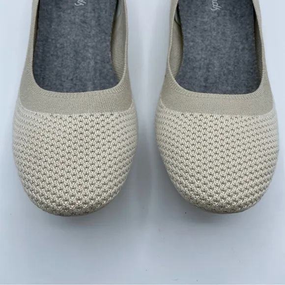 Allbirds Tree Breezer Flats Cream Hush Beige White Mesh Slip On Shoes Casual 9.5