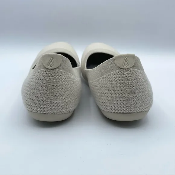 Allbirds Tree Breezer Flats Cream Hush Beige White Mesh Slip On Shoes Casual 9.5