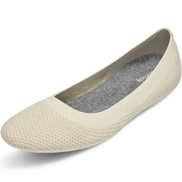 Allbirds Tree Breezer Flats Cream Hush Beige White Mesh Slip On Shoes Casual 9.5