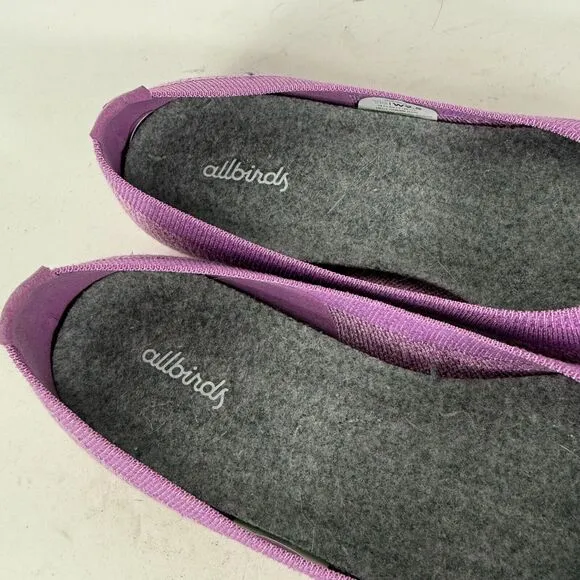 Allbirds Tree Breezers Ballet Flats Women's 9.5 Purple Knit Comfort Round Toe