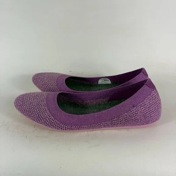 Allbirds Tree Breezers Ballet Flats Women's 9.5 Purple Knit Comfort Round Toe