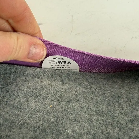 Allbirds Tree Breezers Ballet Flats Women's 9.5 Purple Knit Comfort Round Toe