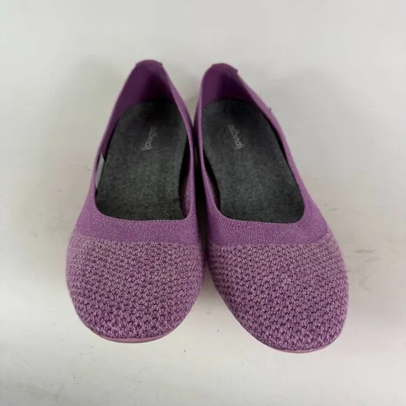 Allbirds Tree Breezers Ballet Flats Women's 9.5 Purple Knit Comfort Round Toe