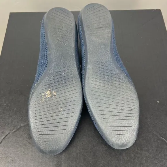 Allbirds tree breezers in navy night blue slip on washable flats womens size 8