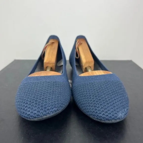 Allbirds tree breezers in navy night blue slip on washable flats womens size 8